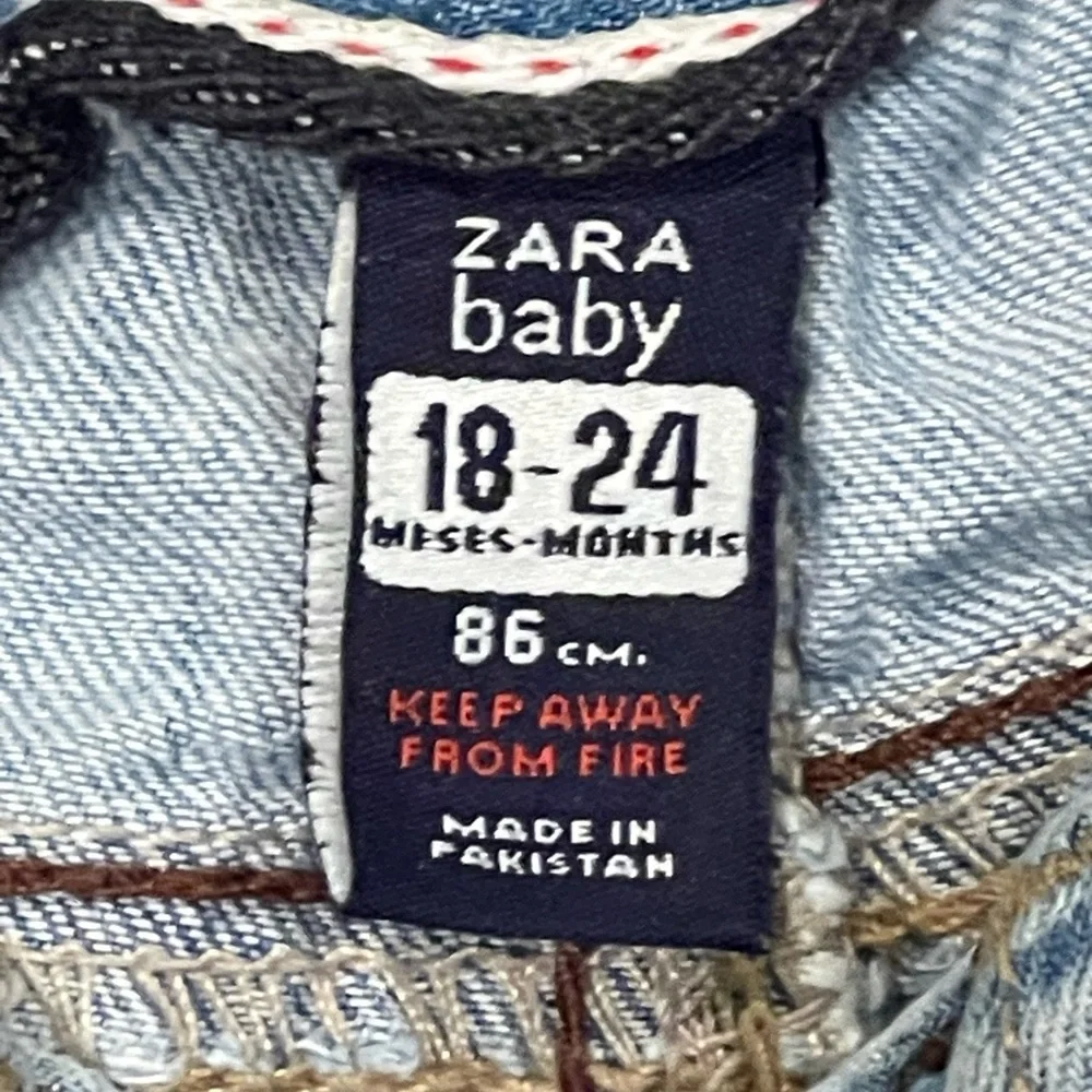 ZARA Baby Denim Shorts 18–24 Months Light Wash Rolled Hem Toddler